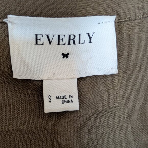 Everly Olive Green Cropped Jumpsuit - Picture 7 of 9